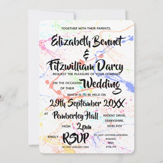 Einladung zur Hochzeit (Rückseite)