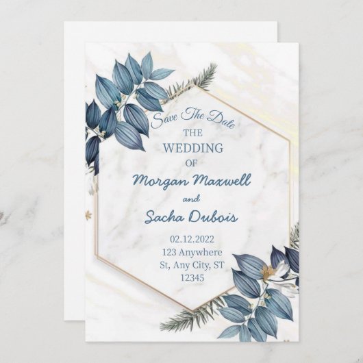 Einladung zur Hochzeit (Vorne/Hinten)