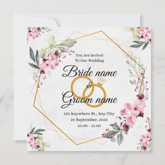 Einladung zur Hochzeit (Rückseite)