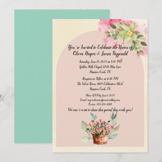 Einladung zur Hochzeit (Vorne/Hinten)