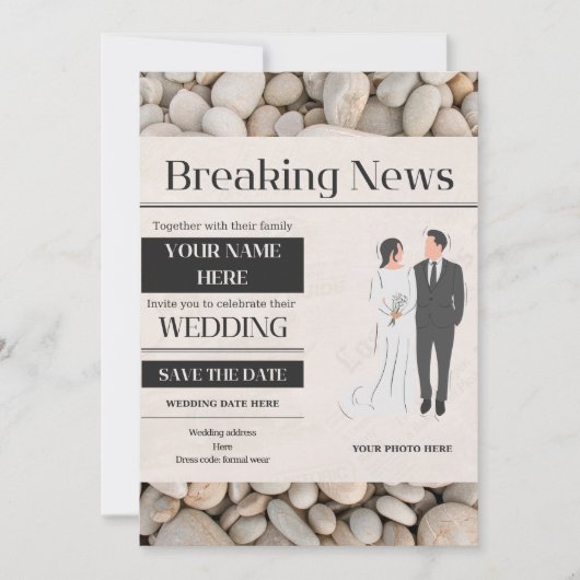 Einladung zur Hochzeit (Vorderseite)