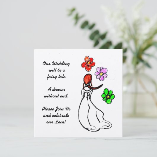 Einladung zur Hochzeit (Stehend Vorderseite)