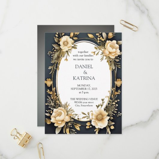 Einladung zur Hochzeit (Vorderseite/Rückseite Beispiel)