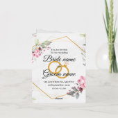 Einladung zur Hochzeit (Rückseite)