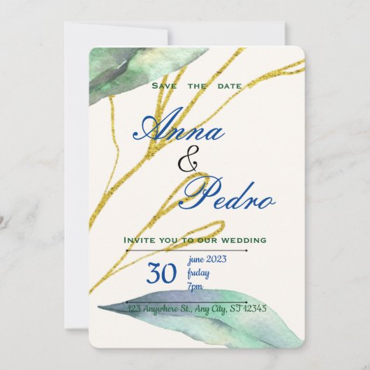 Einladung zur Hochzeit (Vorderseite)