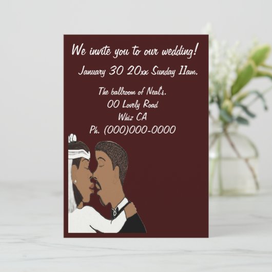 Einladung zur Hochzeit (Stehend Vorderseite)