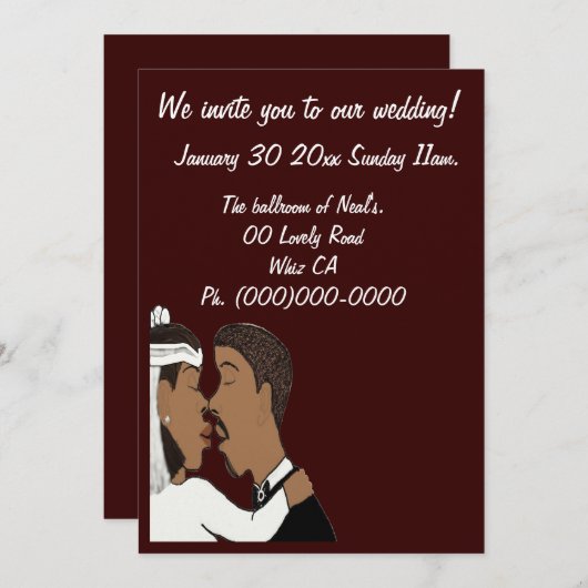 Einladung zur Hochzeit (Vorne/Hinten)