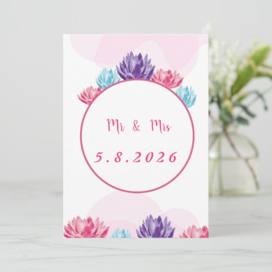 Einladung zur Hochzeit (Stehend Vorderseite)