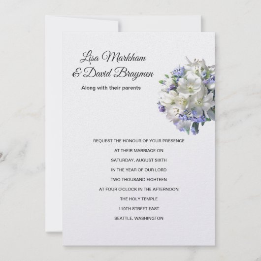 Einladung zur Hochzeit (Vorderseite)