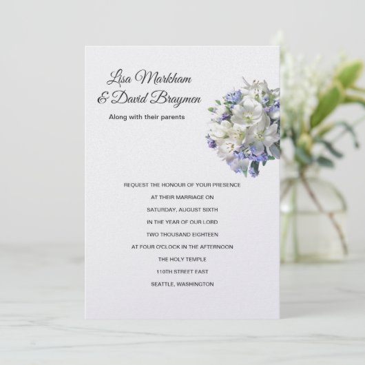 Einladung zur Hochzeit (Stehend Vorderseite)