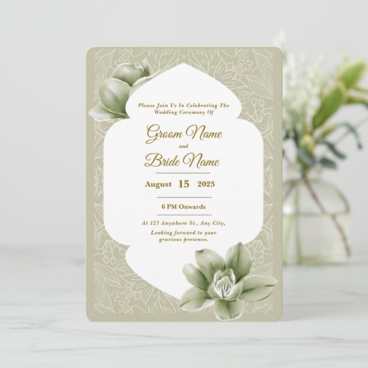 Einladung zur Hochzeit (Stehend Vorderseite)