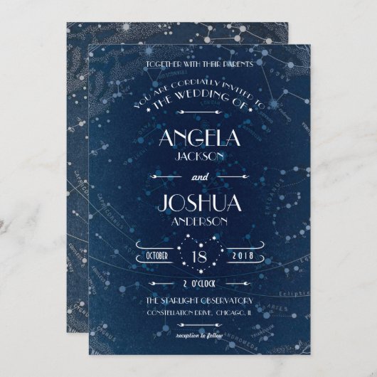 Einladung zur Hochzeit (Vorne/Hinten)