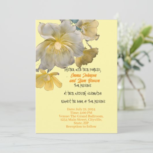 Einladung zur Hochzeit (Stehend Vorderseite)