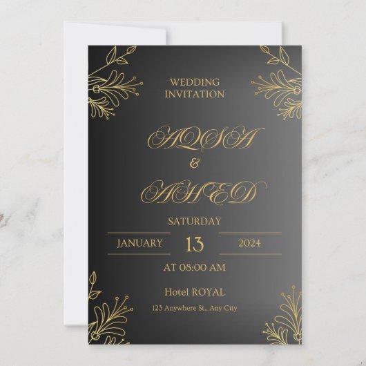 Einladung zur Hochzeit (Vorderseite)