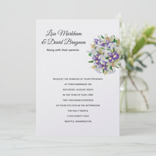 Einladung zur Hochzeit (Stehend Vorderseite)