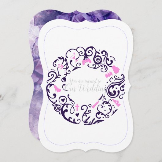 Einladung zur Hochzeit (Vorne/Hinten)