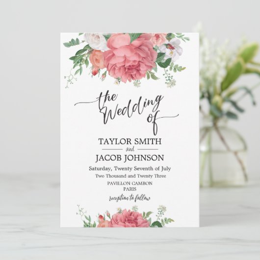 Einladung zur Hochzeit (Stehend Vorderseite)