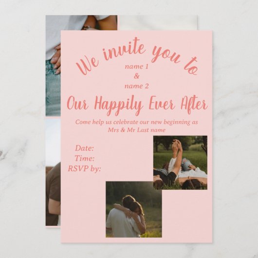 Einladung zur Hochzeit (Vorne/Hinten)