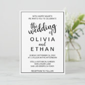 Einladung zur Hochzeit (Stehend Vorderseite)