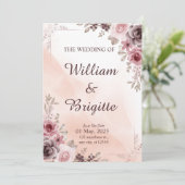 Einladung zur Hochzeit (Stehend Vorderseite)