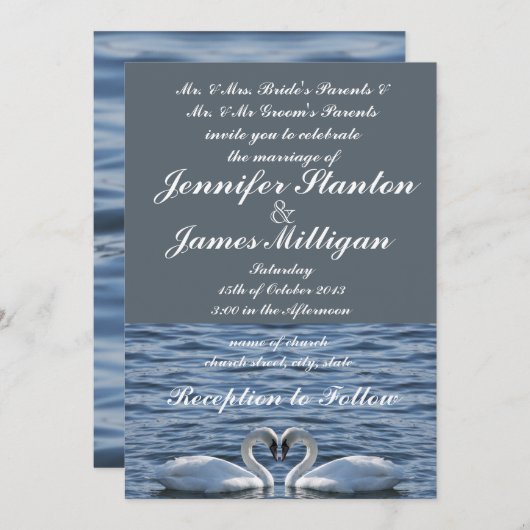 Einladung zur Hochzeit (Vorne/Hinten)