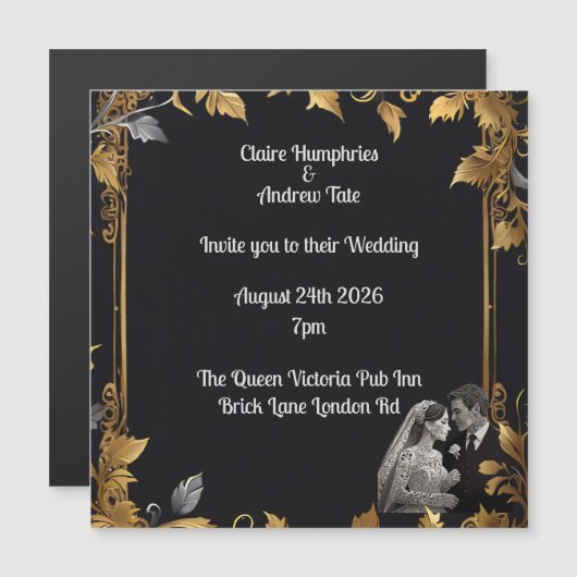 Einladung zur Hochzeit (Vorne/Hinten)