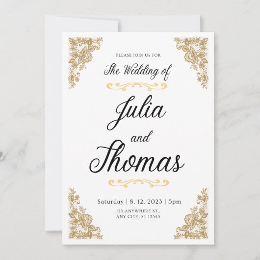 Einladung zur Hochzeit (Vorderseite)