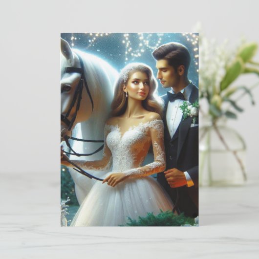 Einladung zur Hochzeit (Stehend Vorderseite)