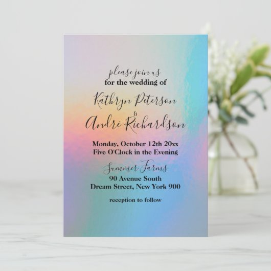 Einladung zur Hochzeit (Stehend Vorderseite)