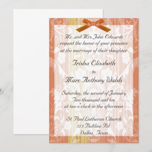 Einladung zur Hochzeit (Vorne/Hinten)