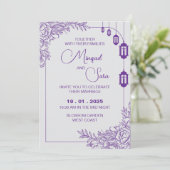 Einladung zur Hochzeit (Stehend Vorderseite)