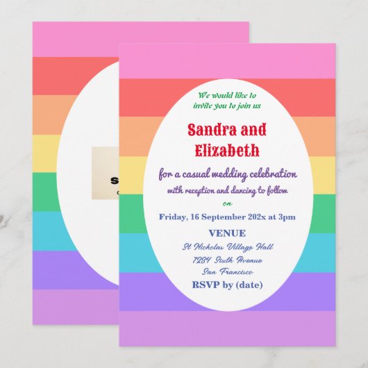 Einladung zur Hochzeit (Vorne/Hinten)