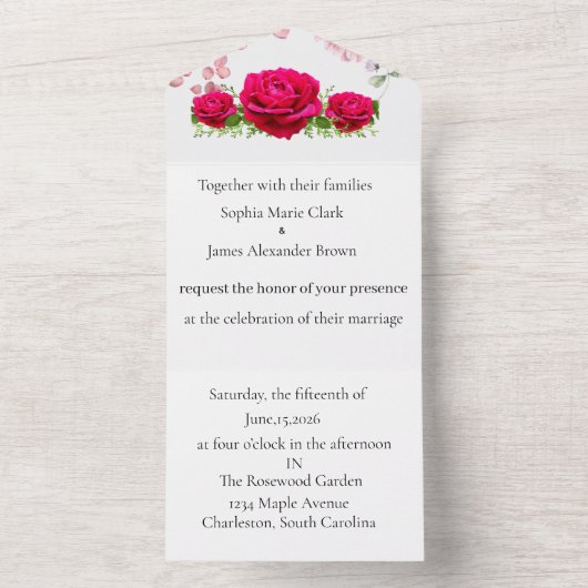 Einladung zur Hochzeit (Innen)