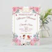 Einladung zur Hochzeit (Stehend Vorderseite)