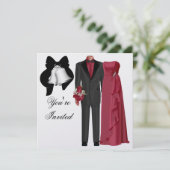 Einladung zur Hochzeit (Stehend Vorderseite)