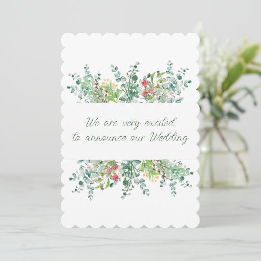 Einladung zur Hochzeit (Stehend Vorderseite)