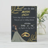 Einladung zur Hochzeit (Stehend Vorderseite)