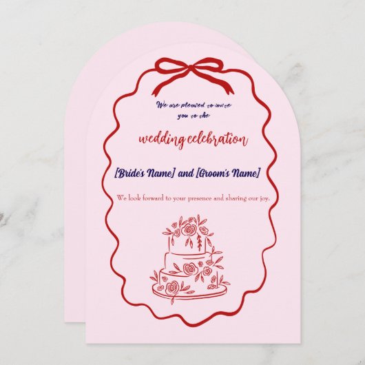 Einladung zur Hochzeit (Vorne/Hinten)