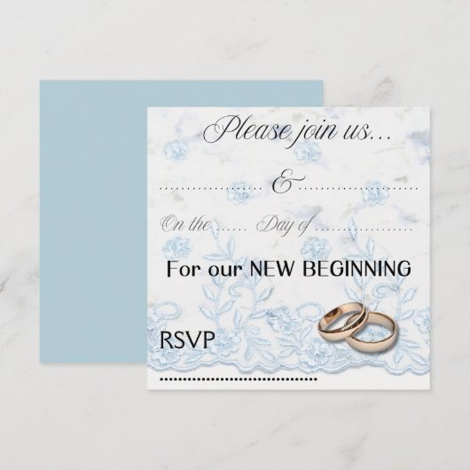 Einladung zur Hochzeit (Vorne/Hinten)