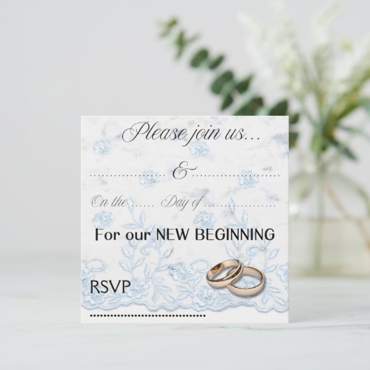 Einladung zur Hochzeit (Stehend Vorderseite)