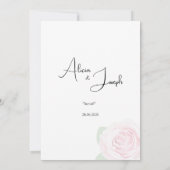 Einladung zur Hochzeit (Rückseite)