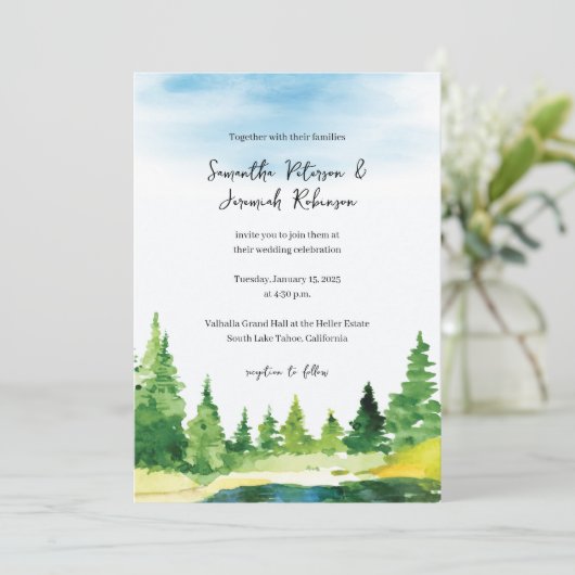 Einladung zur Hochzeit (Stehend Vorderseite)