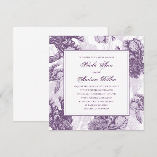 Einladung zur Hochzeit (Vorne/Hinten)