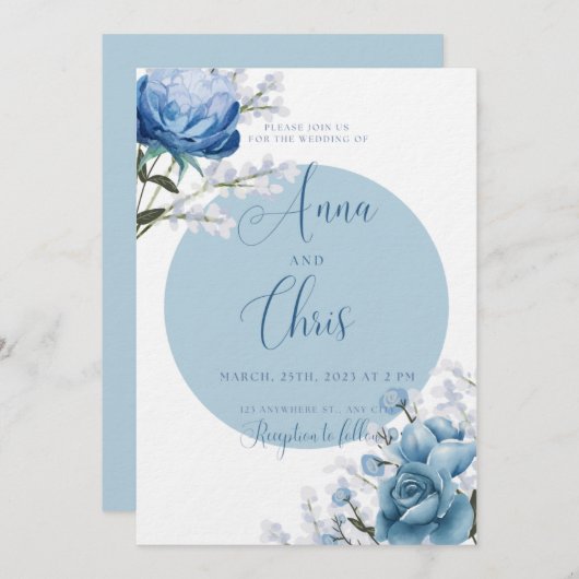 Einladung zur Hochzeit (Vorne/Hinten)