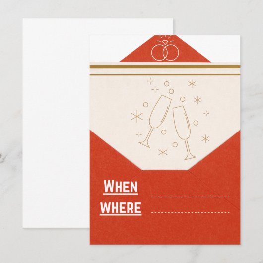 Einladung zur Hochzeit (Vorne/Hinten)