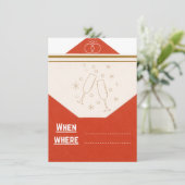 Einladung zur Hochzeit (Stehend Vorderseite)