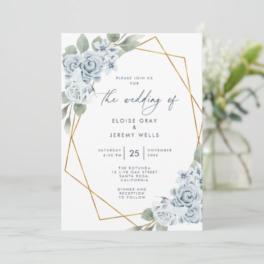 Einladung zur Hochzeit (Stehend Vorderseite)