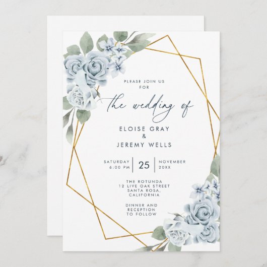 Einladung zur Hochzeit (Vorne/Hinten)