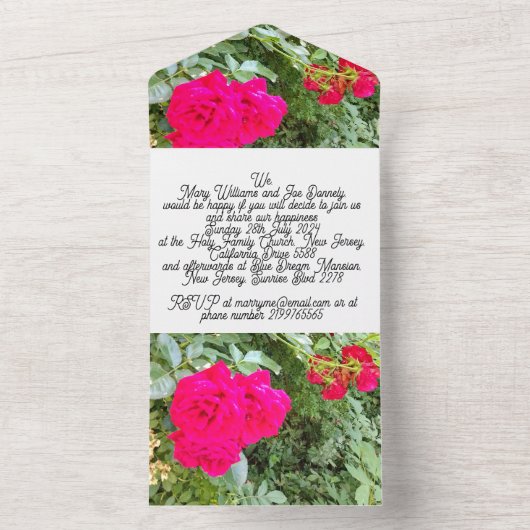 Einladung zur Hochzeit (Innen Boden)