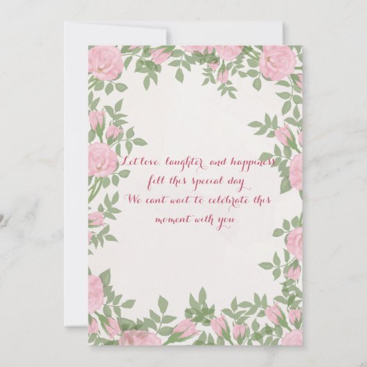 Einladung zur Hochzeit (Rückseite)